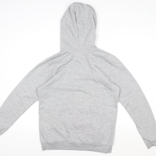 Boohoo Women Grey Size 6 Pullover Hoodie with Floral Print