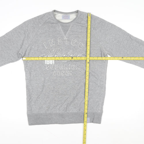 Replay Womens Grey Cotton Blend Pullover Sweatshirt L