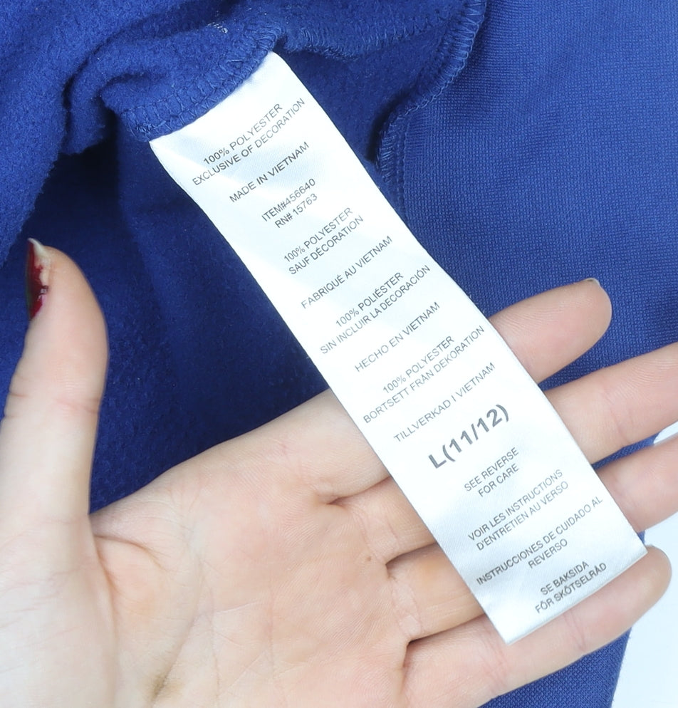 Champion Blue Teens L(11/12) Hooded Track Jacket with Zip Pockets