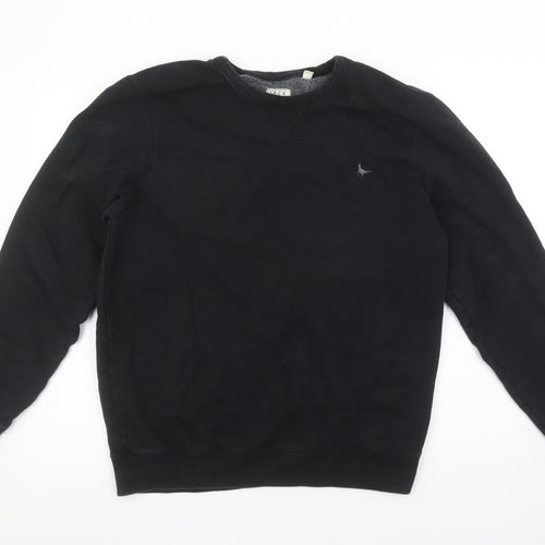 Jack Wills Men's Black XL Crew Neck Cotton Blend Sweatshirt
