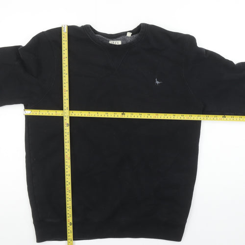 Jack Wills Men's Black XL Crew Neck Cotton Blend Sweatshirt