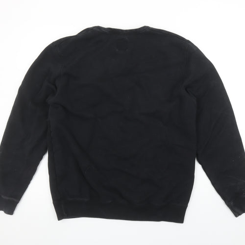 Jack Wills Men's Black XL Crew Neck Cotton Blend Sweatshirt
