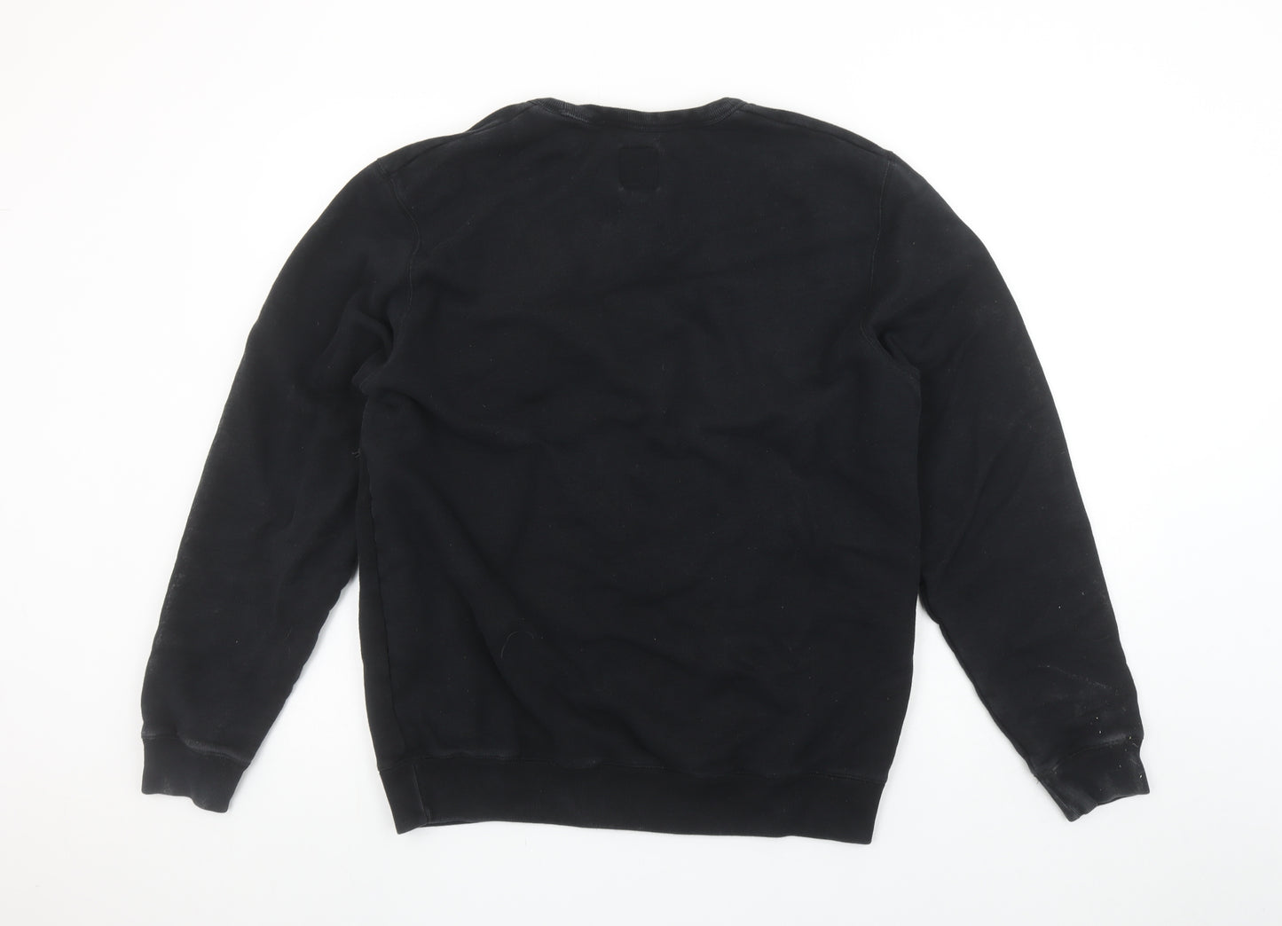 Jack Wills Men's Black XL Crew Neck Cotton Blend Sweatshirt