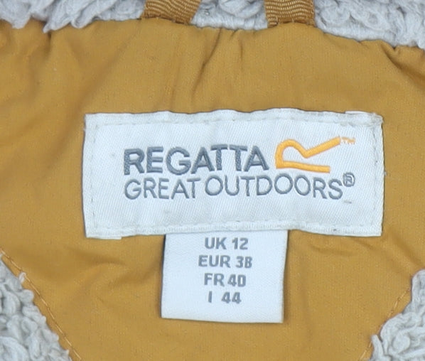 Regatta Women Yellow Hooded Waterproof Parka Jacket Size 12