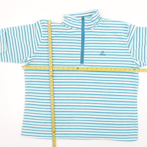 Craghoppers Women Blue Striped Fleece 1/2 Zip Pullover UK 20