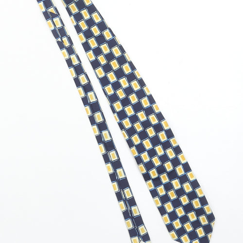 Burton Menswear Blue Geometric Polyester Men's Tie One Size