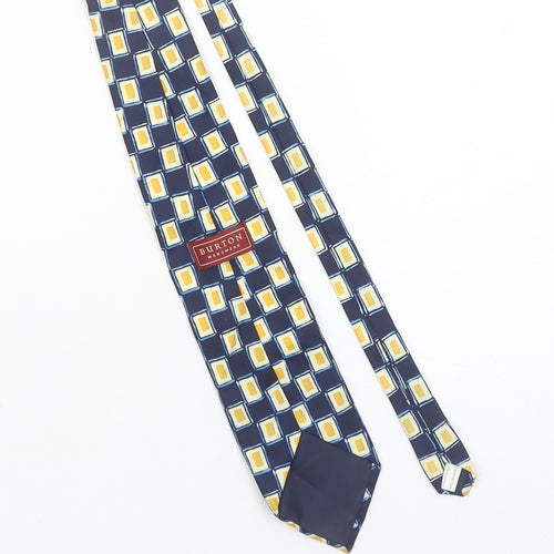Burton Menswear Blue Geometric Polyester Men's Tie One Size