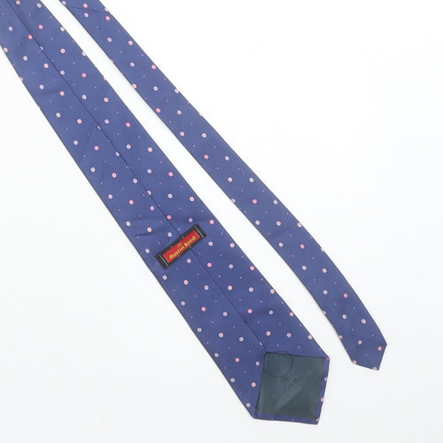 Austin Reed Men's Blue Silk Polka Dot Tie One Size