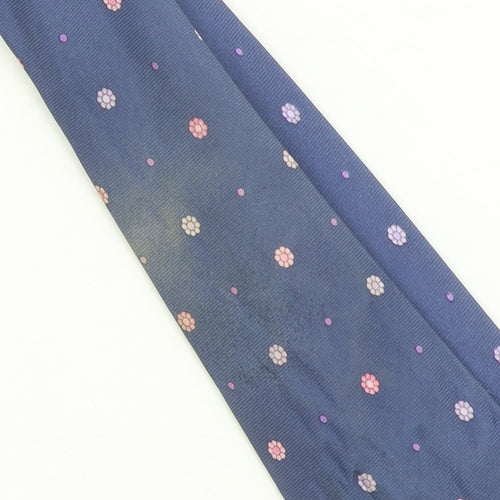 Austin Reed Men's Blue Silk Polka Dot Tie One Size
