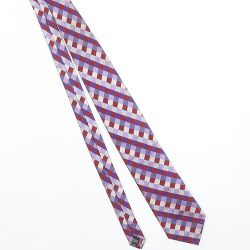 Balmain Paris Men's Multicoloured Silk Plaid Designer Tie One Size