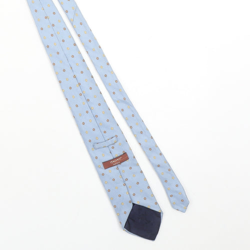 Marks and Spencer Men’s Blue Floral Pattern Italian Silk Tie One Size