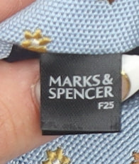 Marks and Spencer Men’s Blue Floral Pattern Italian Silk Tie One Size