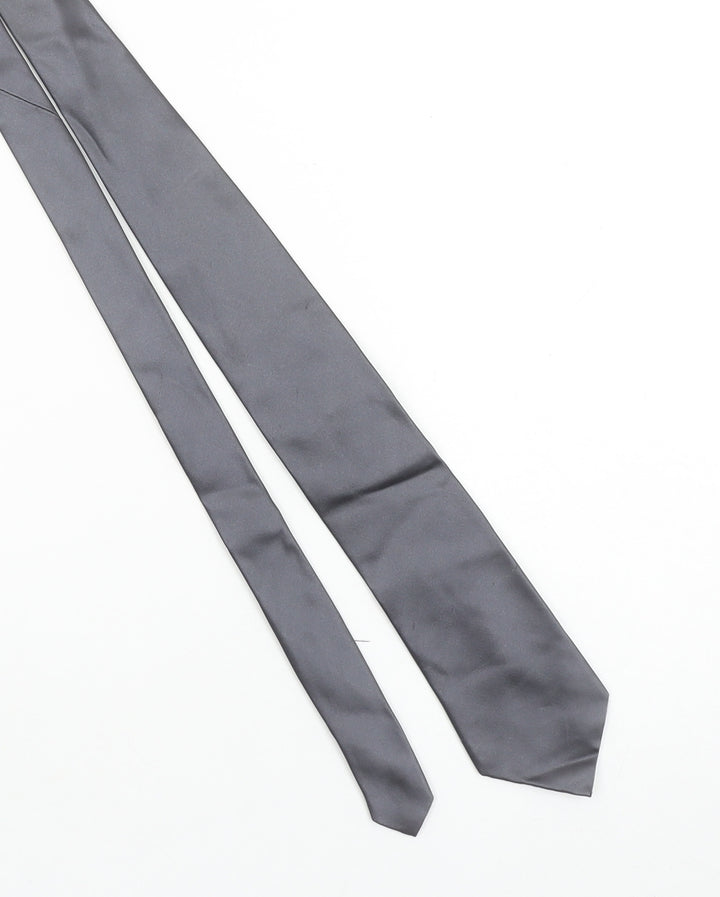 Thomas Nash Men's Grey 176 Slim Silk Tie