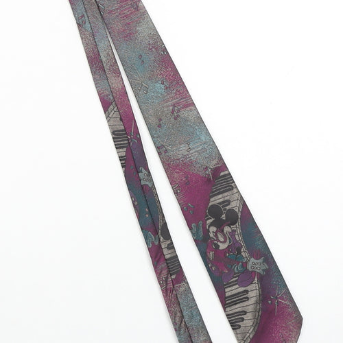 Balancine Men’s Purple Disney Mickey Mouse Music Tie Polyester Vintage