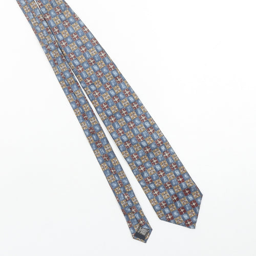 Marks and Spencer Men's Blue Geometric Silk Tie