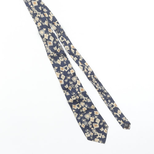 Welch Margetson Men's Blue Geometric Silk Vintage Tie