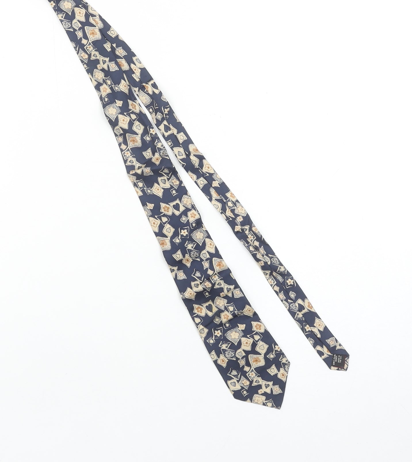 Welch Margetson Men's Blue Geometric Silk Vintage Tie