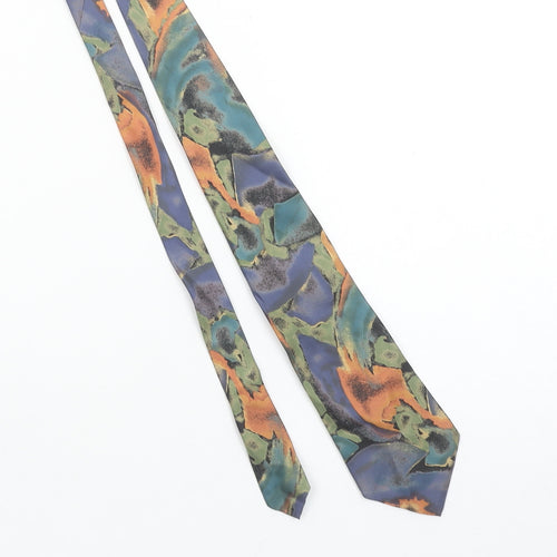 Carlo Di Lucio Men's Multicoloured Pure Silk Designer Tie Made in UK