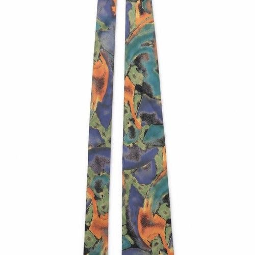 Carlo Di Lucio Men's Multicoloured Pure Silk Designer Tie Made in UK