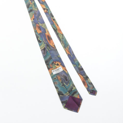 Carlo Di Lucio Men's Multicoloured Pure Silk Designer Tie Made in UK
