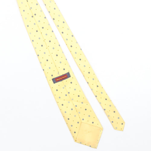 Austin Reed Men's Yellow Silk Geometric Tie Made in England
