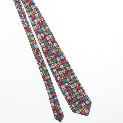 Marks and Spencer Men's Multicoloured Silk Geometric Tie