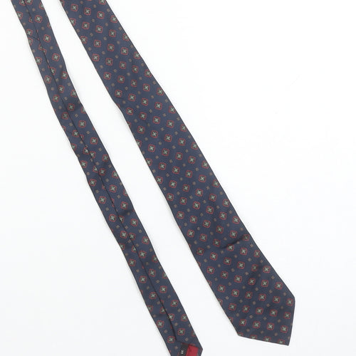 Pierre Cardin Men's Blue Geometric Silk Designer Tie