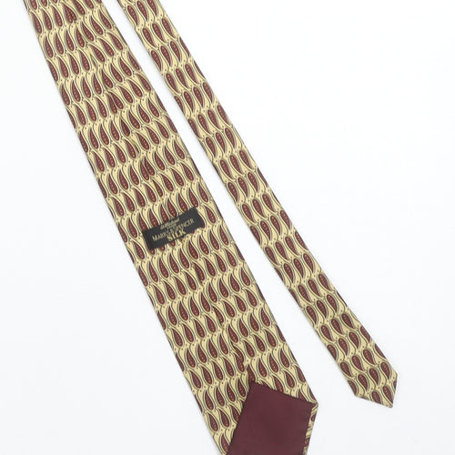 Marks and Spencer Men's Beige Paisley Silk Pointed Tie