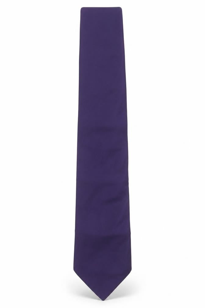 Front view of Thomas Pink Men's Purple Silk Pointed Tie 176cm