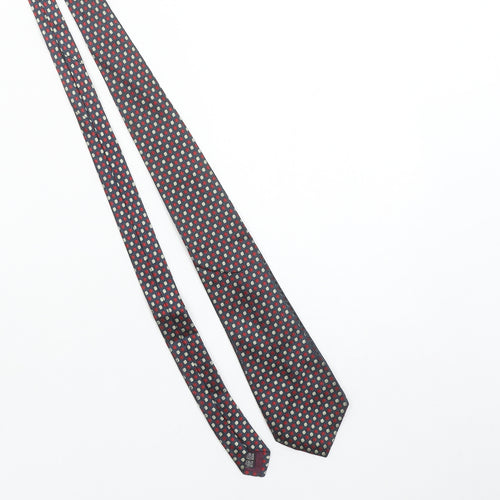 Charles Tyrwhitt Men's Blue Geometric Silk Tie Made in England