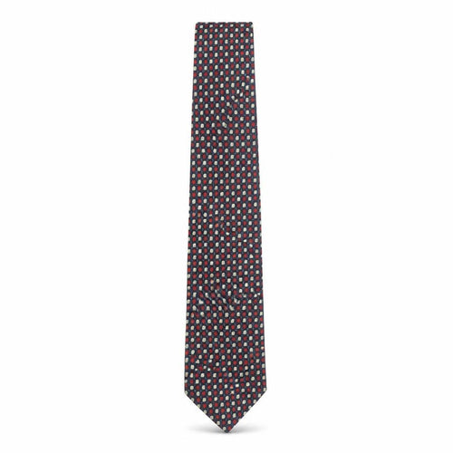 Charles Tyrwhitt Men's Blue Geometric Silk Tie Made in England