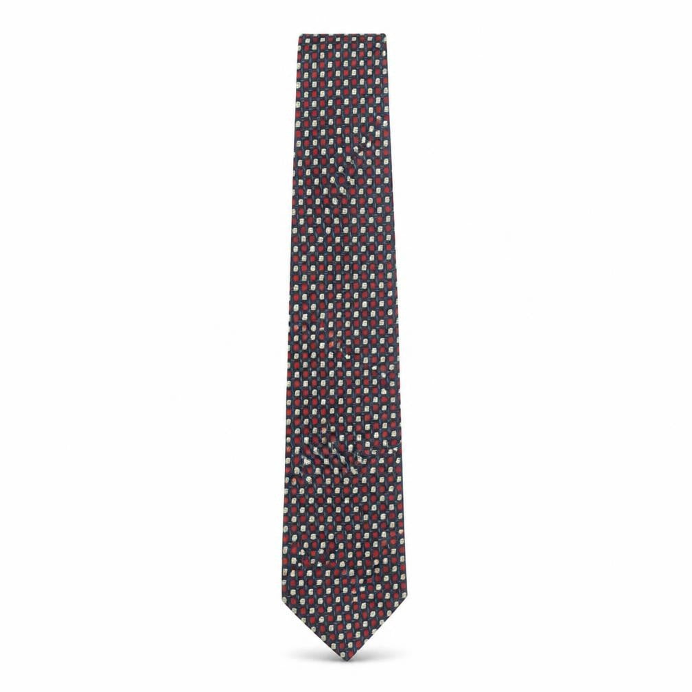 Charles Tyrwhitt Men's Blue Geometric Silk Tie Made in England