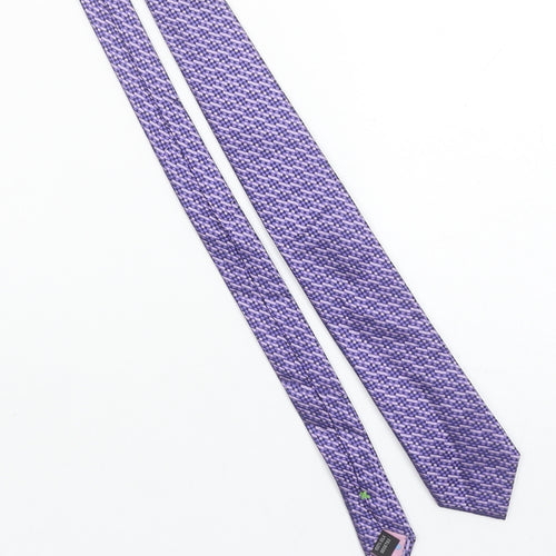 Jeff Banks Men's Purple Geometric Silk Designer Tie One Size