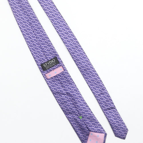 Jeff Banks Men's Purple Geometric Silk Designer Tie One Size