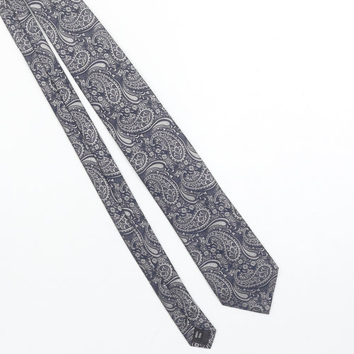 The Savile Row Company Men's Blue Paisley 100% Silk Tie