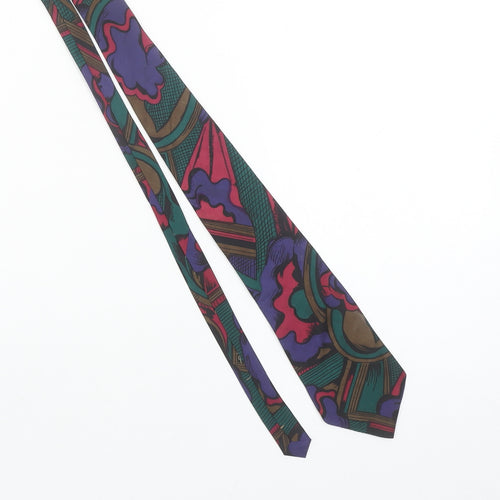 Rossini Men's Multicoloured Abstract Designer Silk Tie One Size