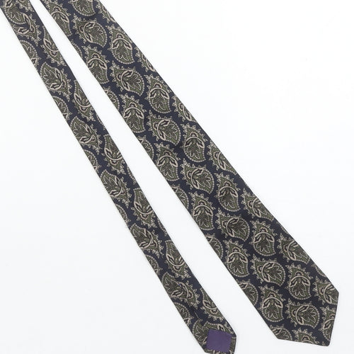 Kent & Curwen Men's Blue Paisley Silk Designer Tie One Size