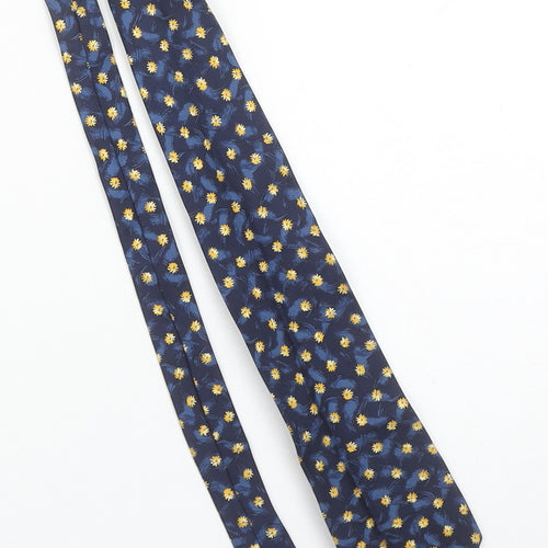 Angelo Ostenti Men’s Blue Floral Silk Designer Tie One Size