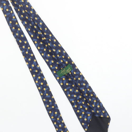Angelo Ostenti Men’s Blue Floral Silk Designer Tie One Size