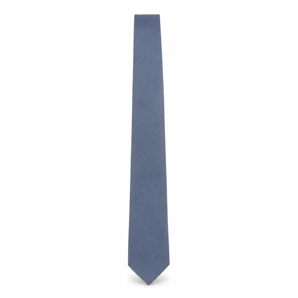 Front view of Skopes Men's Blue Slim Silk Tie