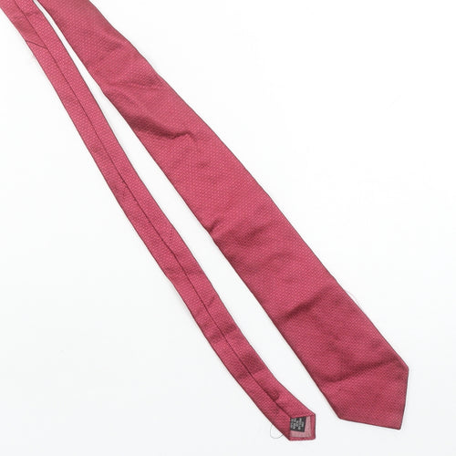 Hawes & Curtis Men’s Red 100% Silk Textured Tie – Classic Style