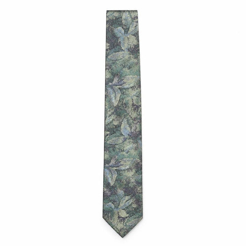 Michelsons of London Men's Blue Floral Polyester Tie - One Size