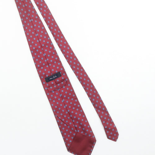 Van Gils Men's Red Floral Silk Designer Tie One Size