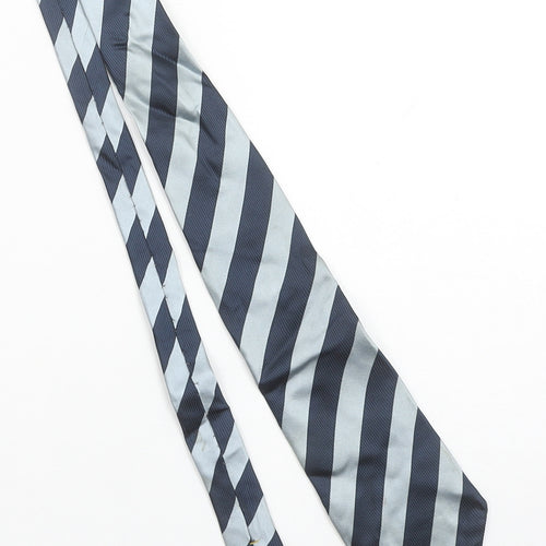 La Corona Men’s Blue Striped Silk Pointed Tie