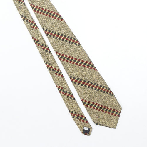Valentino Men's Beige Striped Silk Designer Tie One Size