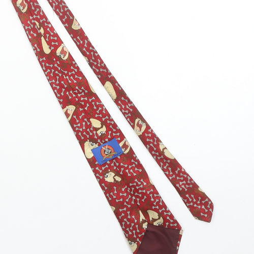 Looney Tunes Men's Red Cartoon Character Woven Tie One Size