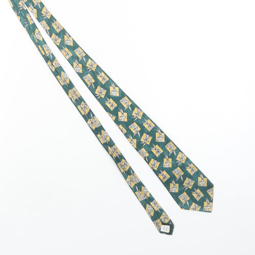Looney Tunes Men's Green Polyester Cartoon Tie Bugs Bunny Design