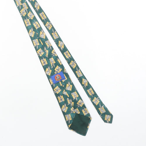 Looney Tunes Men's Green Polyester Cartoon Tie Bugs Bunny Design
