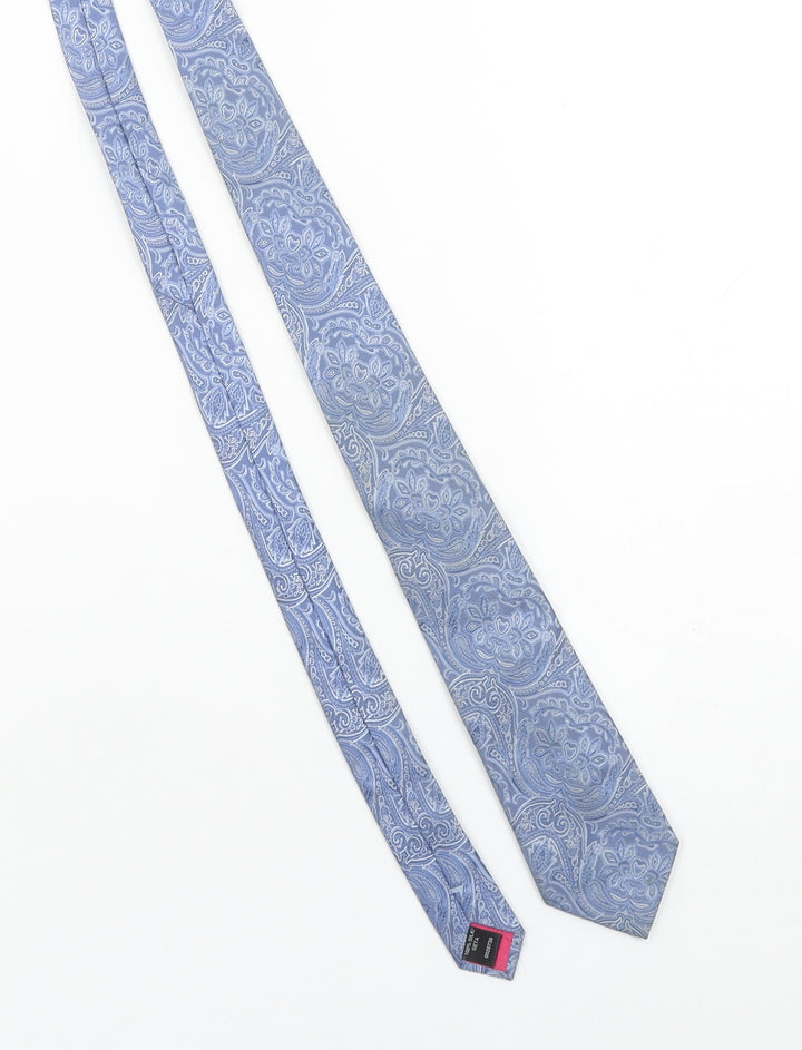 Jeff Banks Men's Blue Paisley Silk Designer Tie