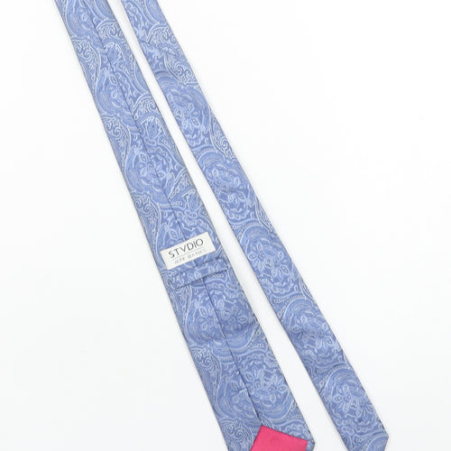 Jeff Banks Men's Blue Paisley Silk Designer Tie